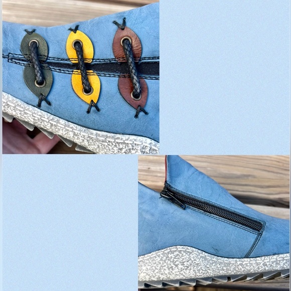 Rieker Liv Blue Ankle Zip Boot! EUC! - Picture 7 of 16